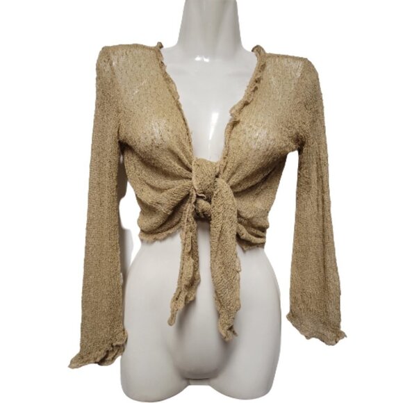 Soft Light Shrug Bolero Coverup Sheer Cardigan Size S/M - Picture 4 of 12